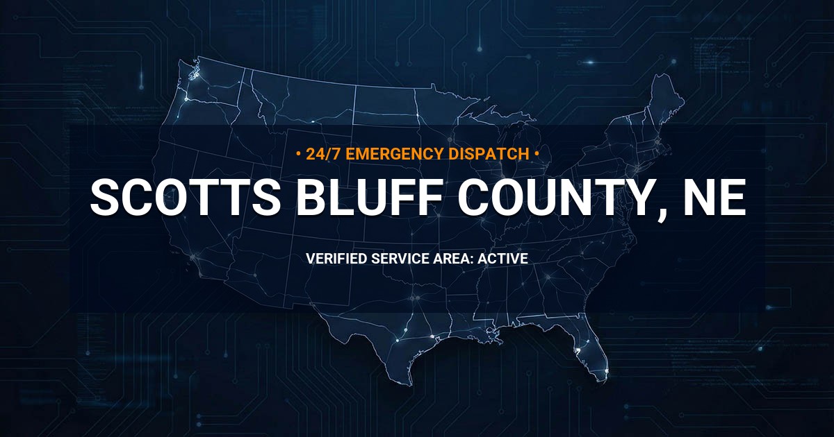 Emergency Plumbing Dispatch Map for Scotts Bluff County Plumbing Logistics