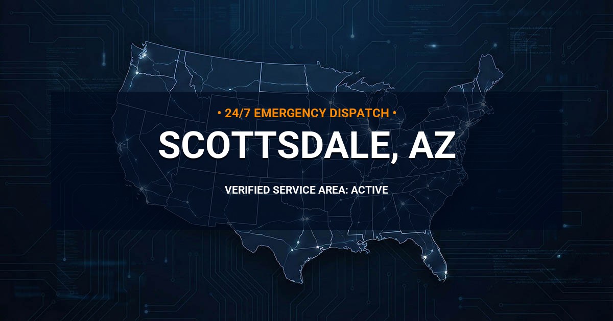 Emergency Plumbing Dispatch Map for Plumbing Services: Scottsdale, AZ