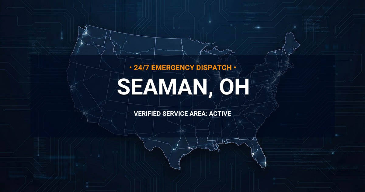 Emergency Plumbing Dispatch Map for Plumbing Services: Seaman, OH