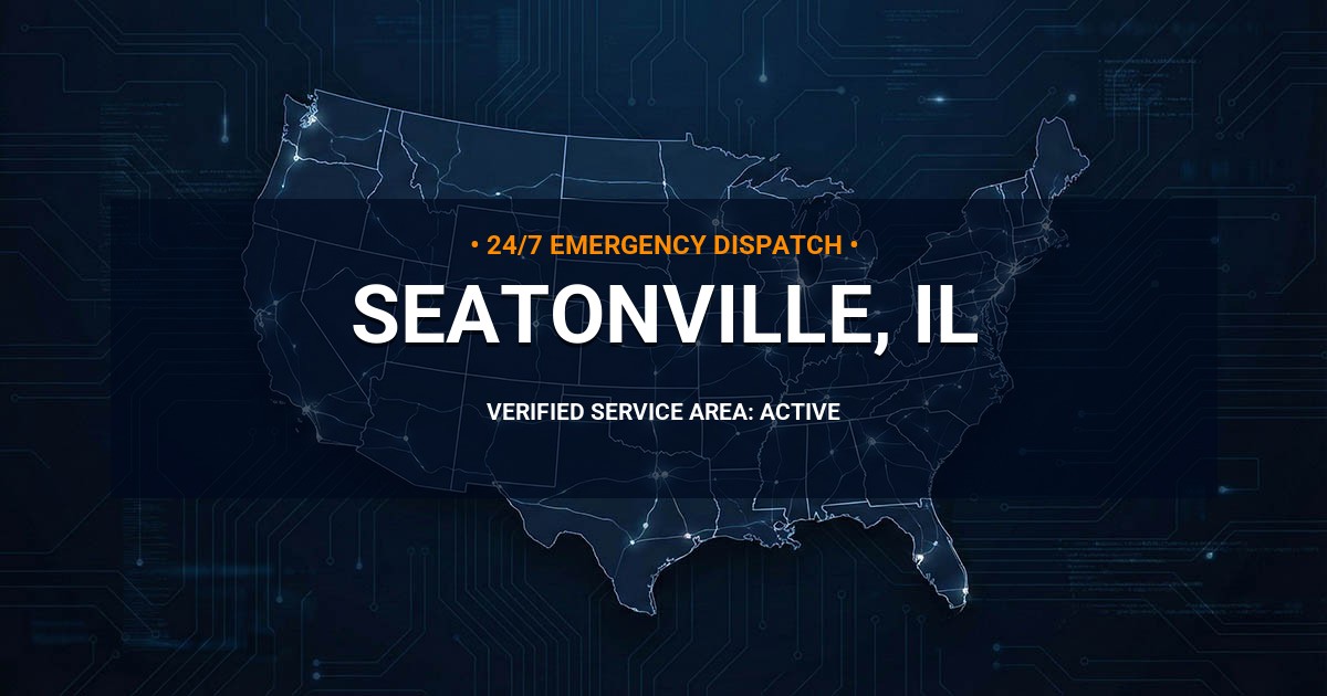 Emergency Plumbing Dispatch Map for Plumbing Services: Seatonville, IL