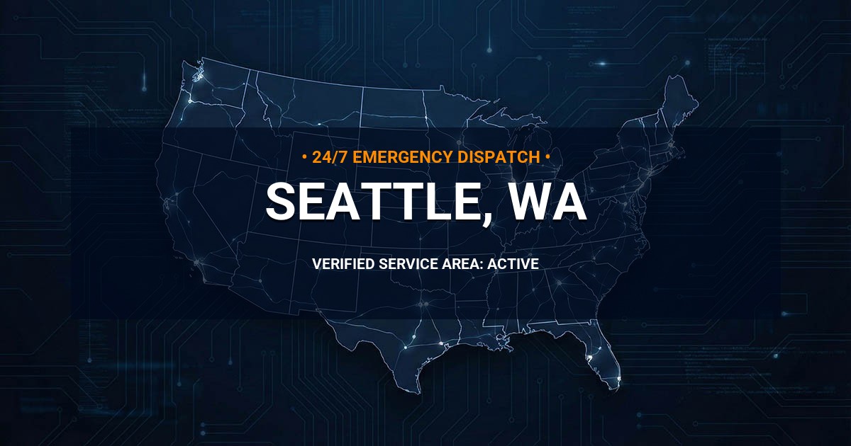 Emergency Plumbing Dispatch Map for Plumbing Services: Seattle, WA