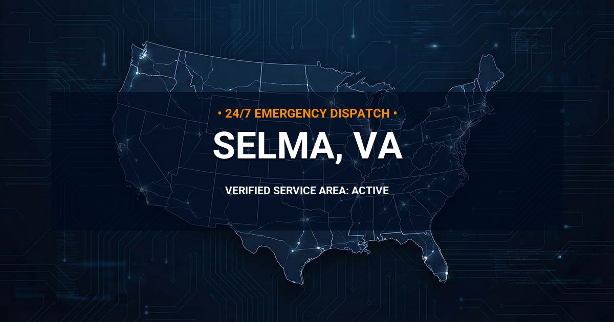 Emergency Plumbing Dispatch Map for Plumbing Services: Selma, VA
