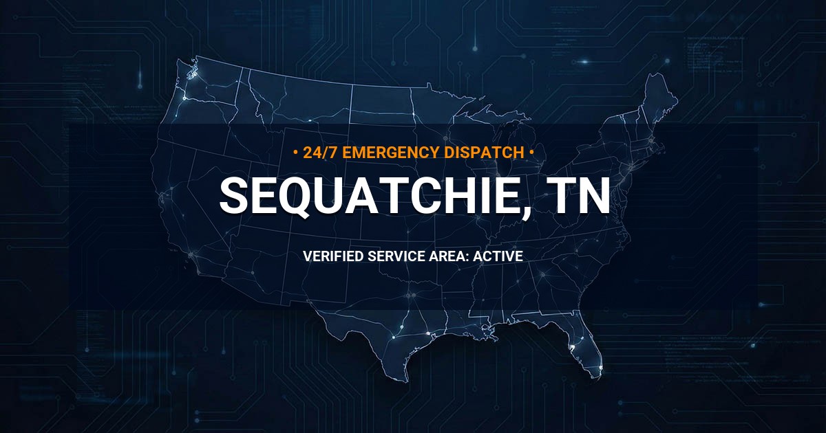 Emergency Plumbing Dispatch Map for Plumbing Services: Sequatchie, TN