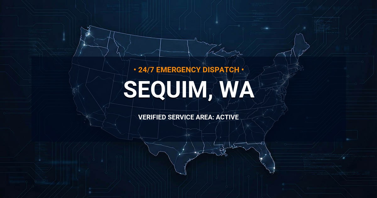 Emergency Plumbing Dispatch Map for Plumbing Services: Sequim, WA