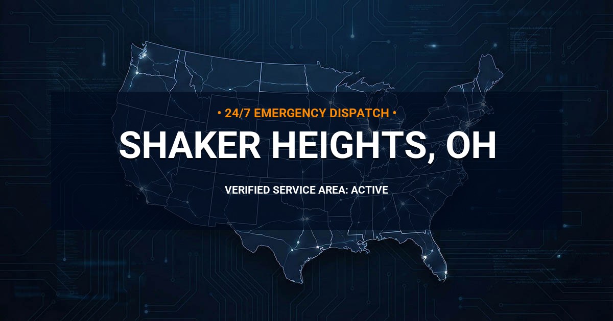 Emergency Plumbing Dispatch Map for Plumbing Services: Shaker Heights, OH