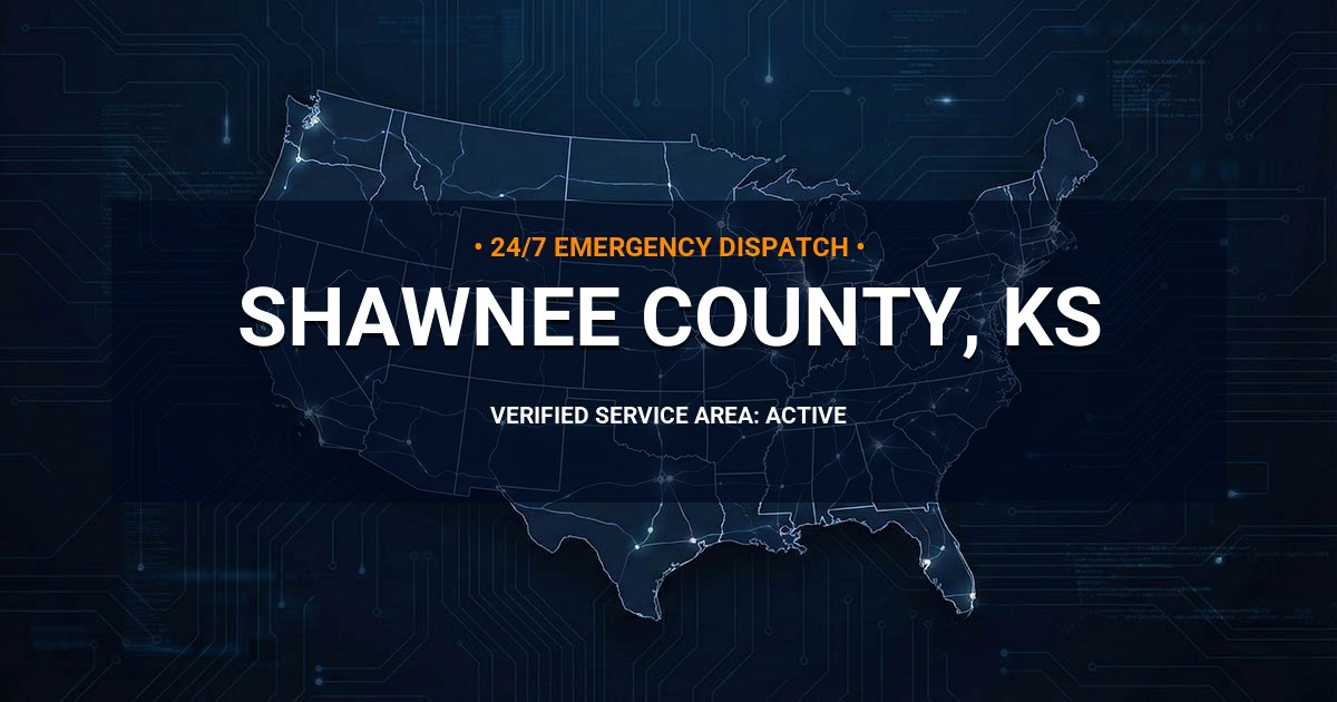 Emergency Plumbing Dispatch Map for Shawnee County Plumbing Logistics