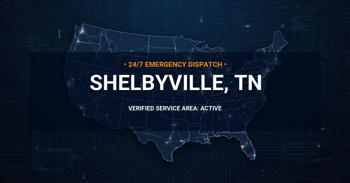 Emergency Plumbing Dispatch Map for Plumbing Services: Shelbyville, TN
