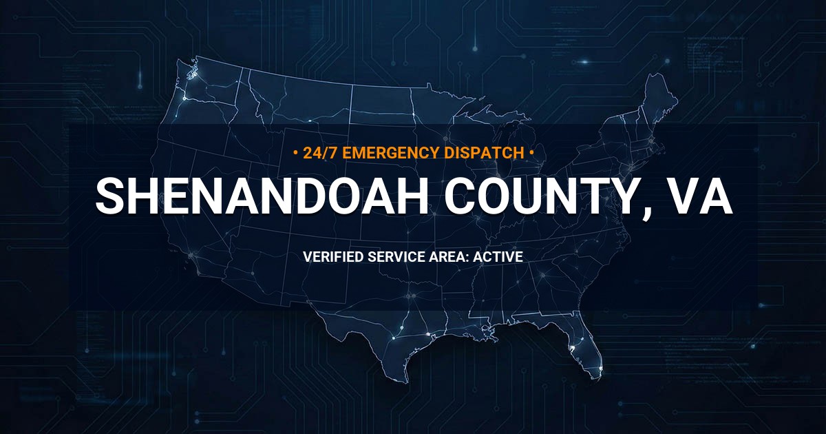 Emergency Plumbing Dispatch Map for Shenandoah County Plumbing Logistics