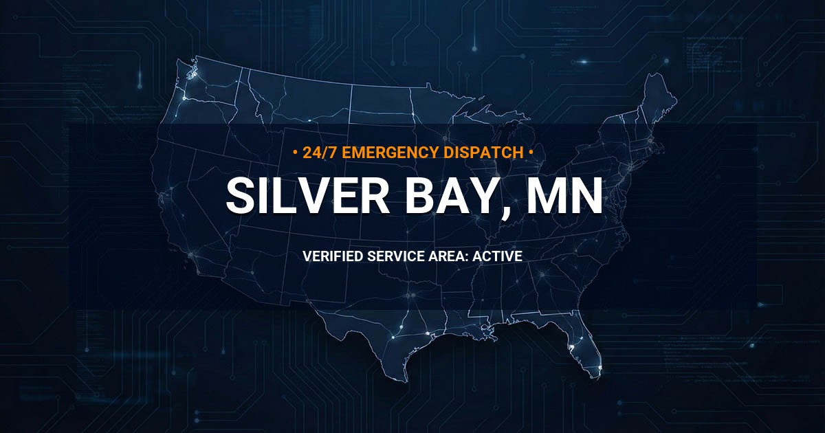 Emergency Plumbing Dispatch Map for Plumbing Services: Silver Bay, MN