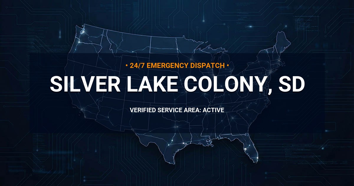 Emergency Plumbing Dispatch Map for Plumbing Services: Silver Lake Colony, SD