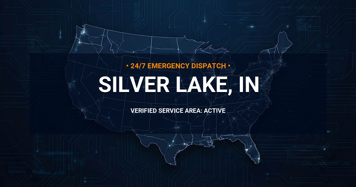 Emergency Plumbing Dispatch Map for Plumbing Services: Silver Lake, IN