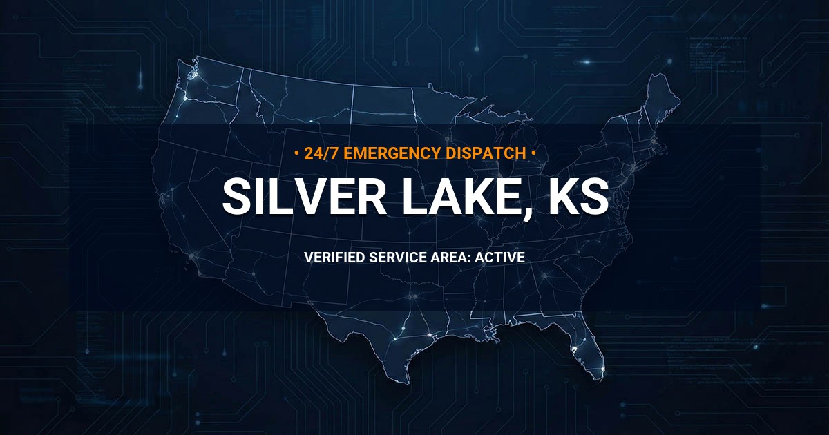 Emergency Plumbing Dispatch Map for Plumbing Services: Silver Lake, KS