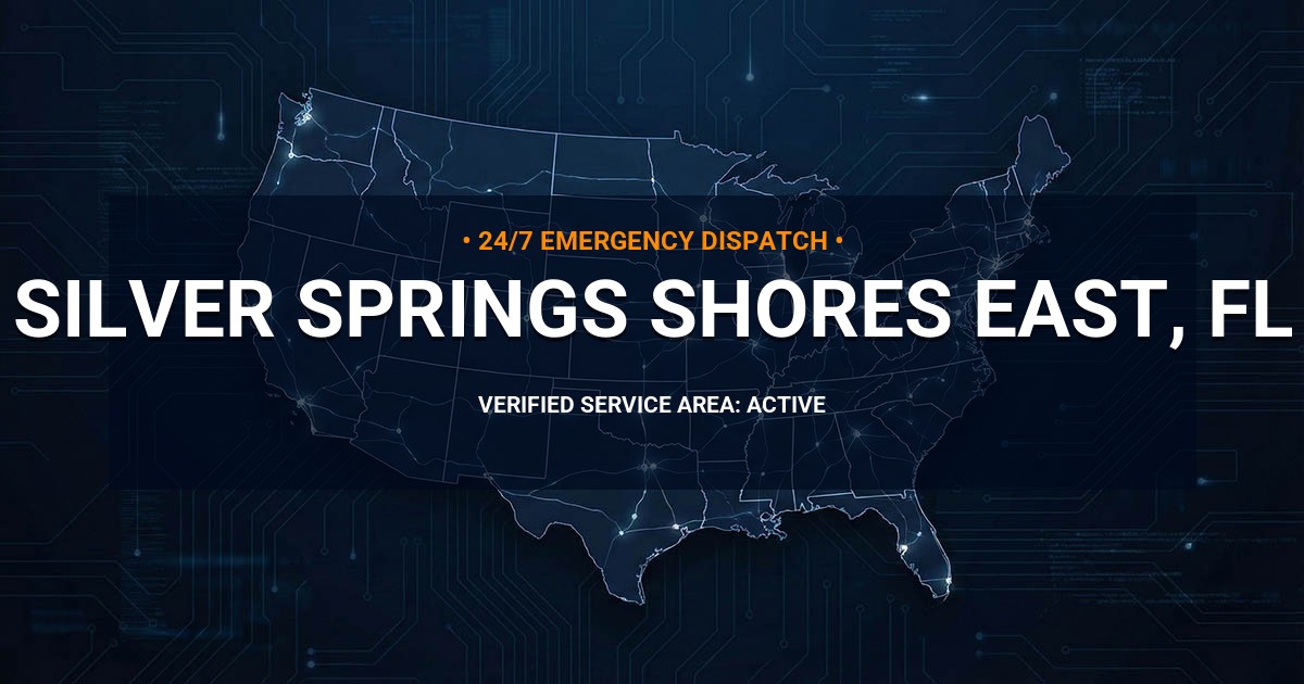 Emergency Plumbing Dispatch Map for Plumbing Services: Silver Springs Shores East, FL