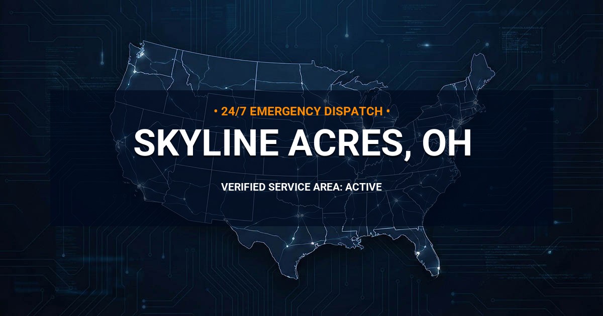 Emergency Plumbing Dispatch Map for Plumbing Services: Skyline Acres, OH