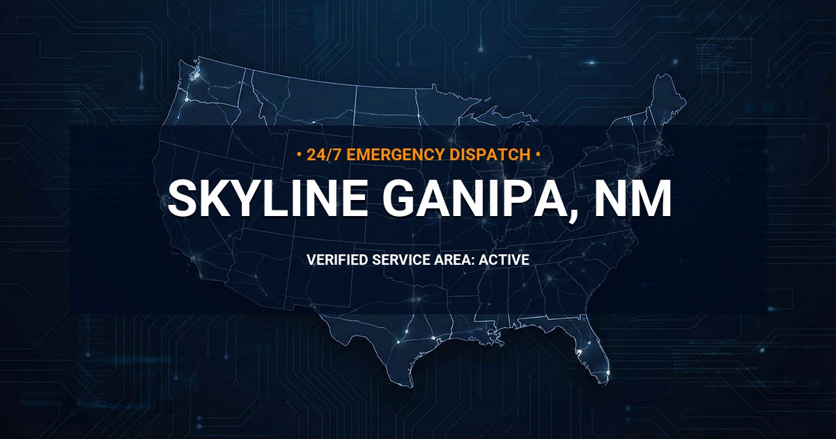 Emergency Plumbing Dispatch Map for Plumbing Services: Skyline-Ganipa, NM