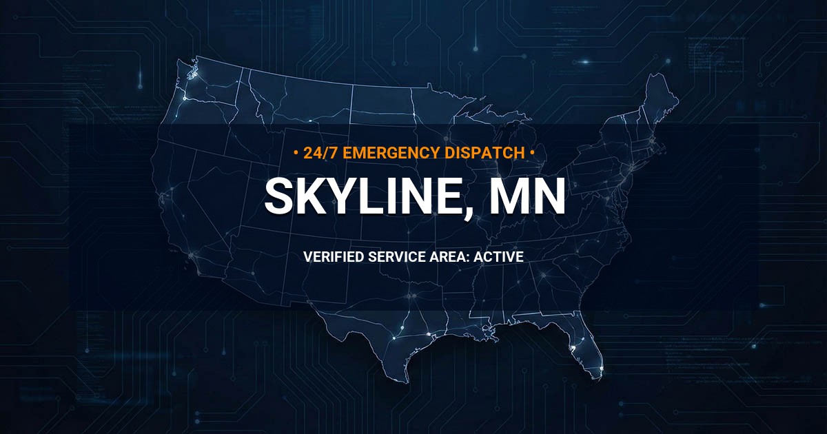 Emergency Plumbing Dispatch Map for Plumbing Services: Skyline, MN