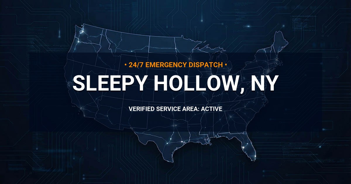 Emergency Plumbing Dispatch Map for Plumbing Services: Sleepy Hollow, NY