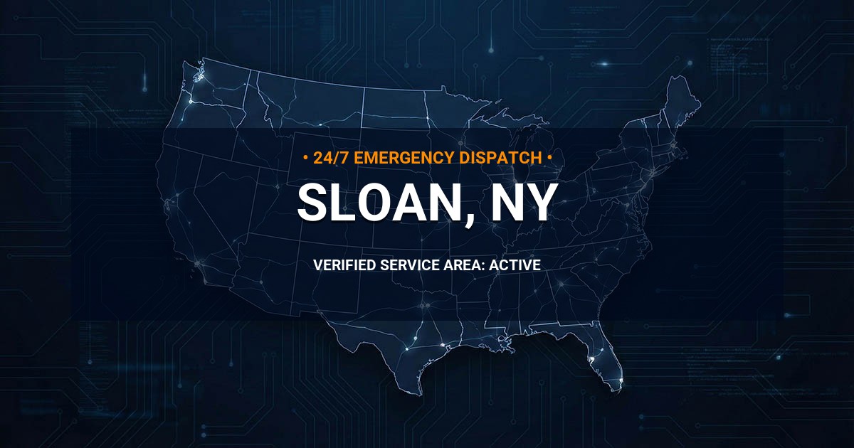 Emergency Plumbing Dispatch Map for Plumbing Services: Sloan, NY