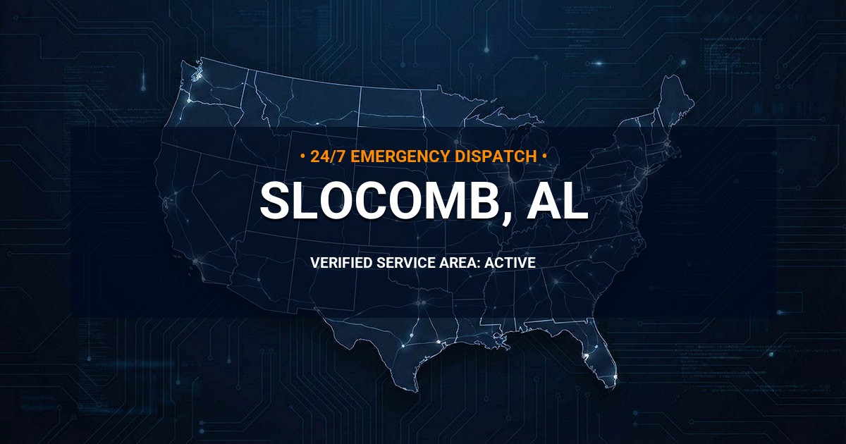 Emergency Plumbing Dispatch Map for Plumbing Services: Slocomb, AL