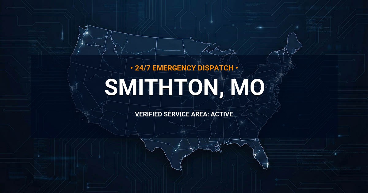 Emergency Plumbing Dispatch Map for Plumbing Services: Smithton, MO