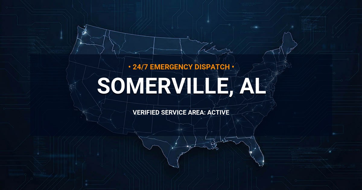 Emergency Plumbing Dispatch Map for Plumbing Services: Somerville, AL