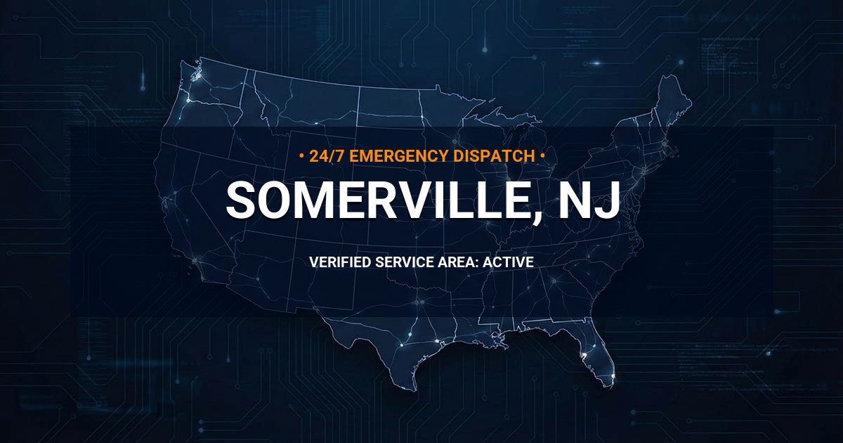 Emergency Plumbing Dispatch Map for Plumbing Services: Somerville, NJ