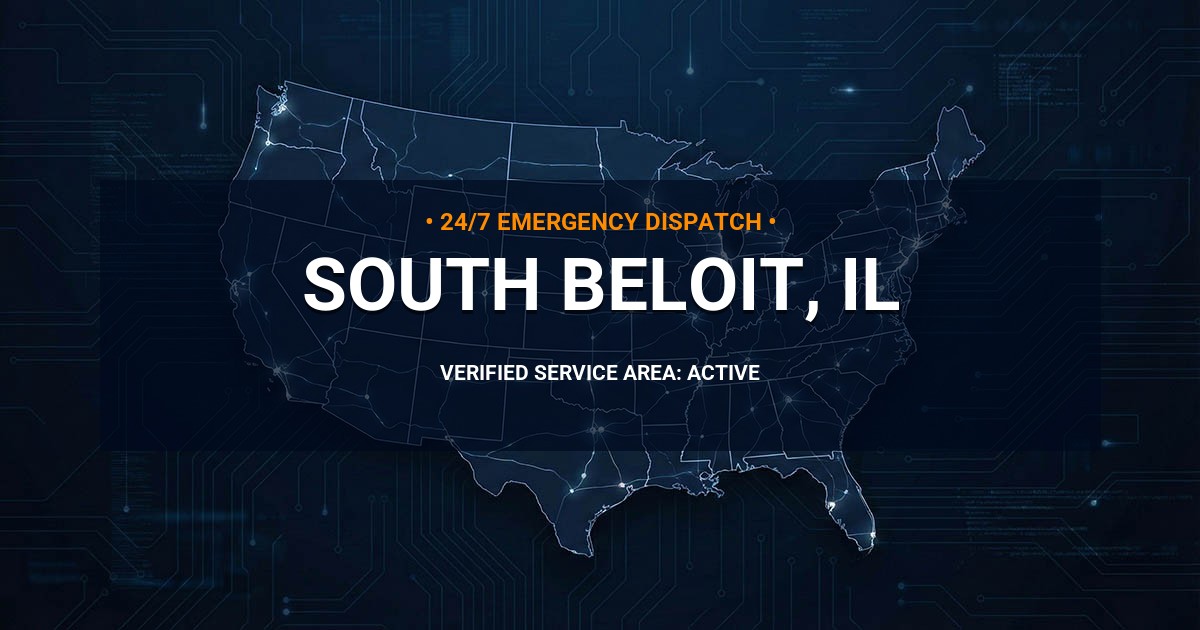 Emergency Plumbing Dispatch Map for Plumbing Services: South Beloit, IL