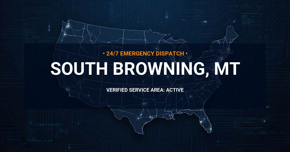 Emergency Plumbing Dispatch Map for Plumbing Services: South Browning, MT