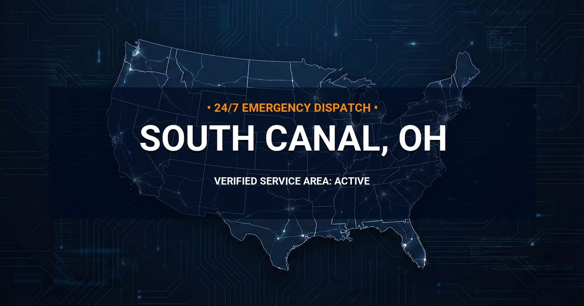 Emergency Plumbing Dispatch Map for Plumbing Services: South Canal, OH