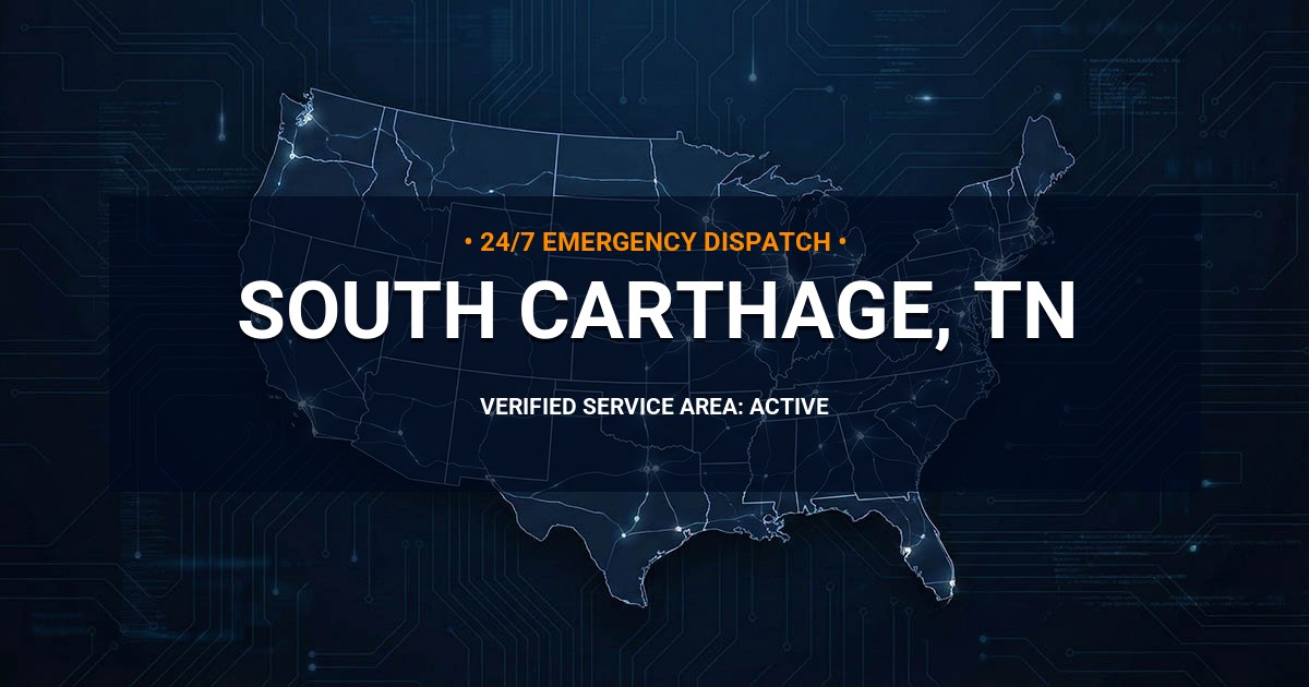 Emergency Plumbing Dispatch Map for Plumbing Services: South Carthage, TN