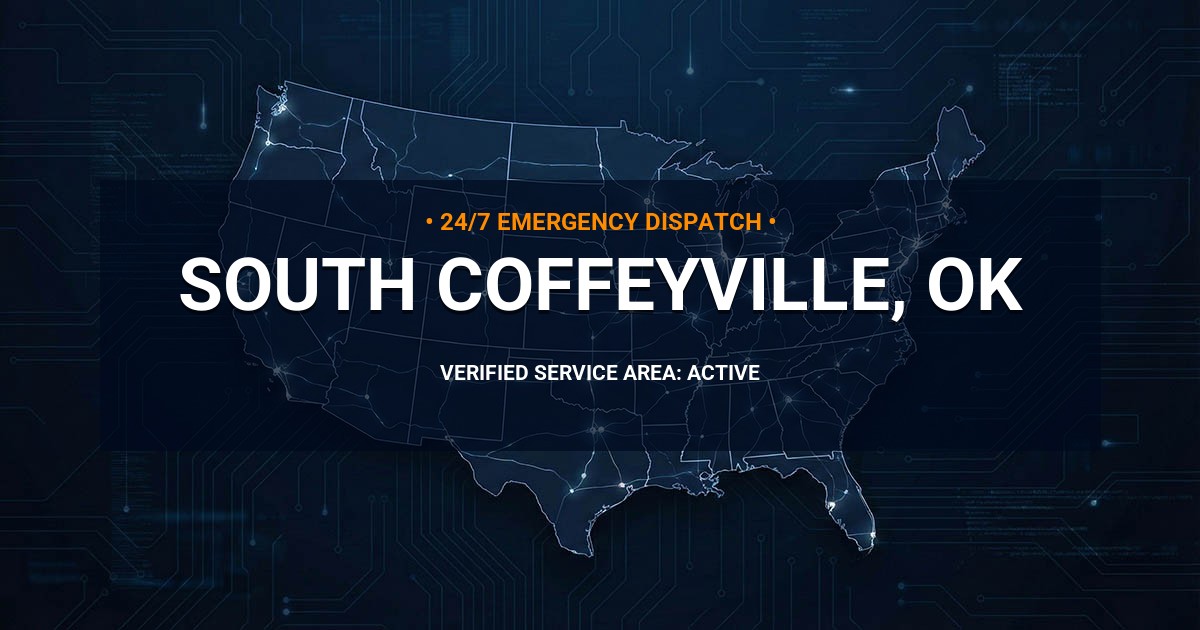 Emergency Plumbing Dispatch Map for Plumbing Services: South Coffeyville, OK