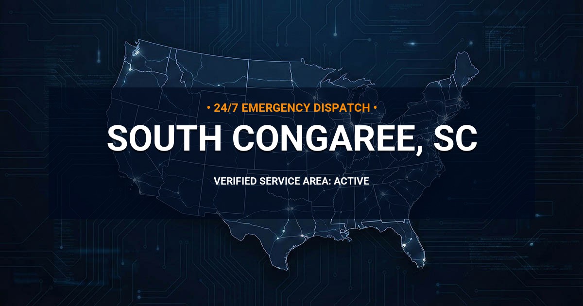Emergency Plumbing Dispatch Map for Plumbing Services: South Congaree, SC