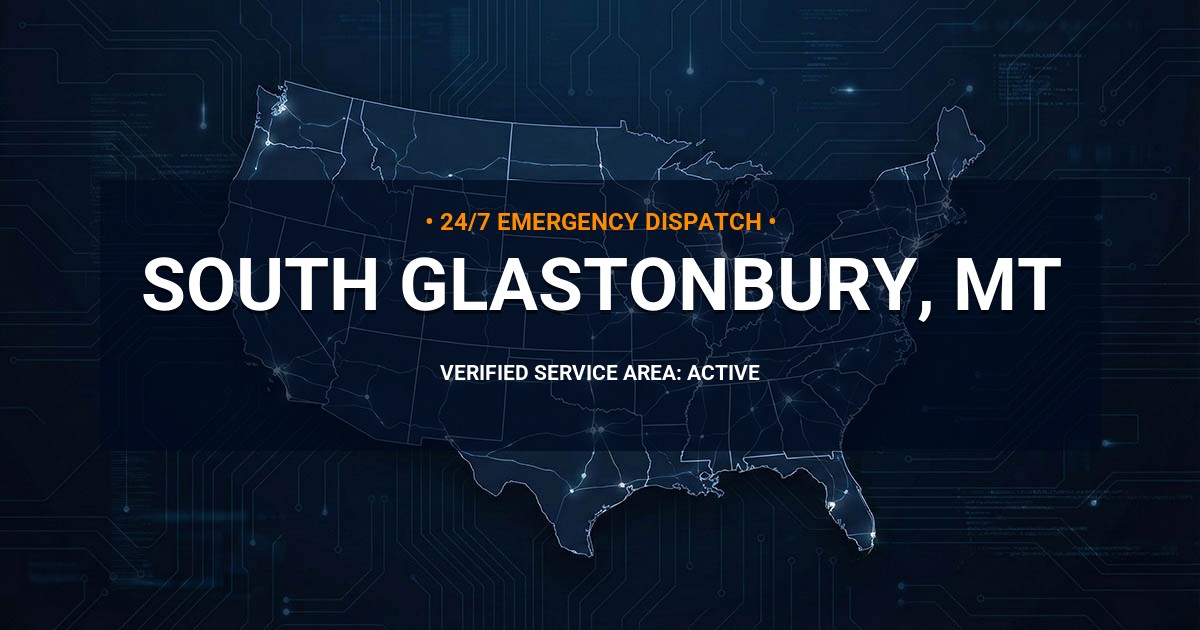 Emergency Plumbing Dispatch Map for Plumbing Services: South Glastonbury, MT
