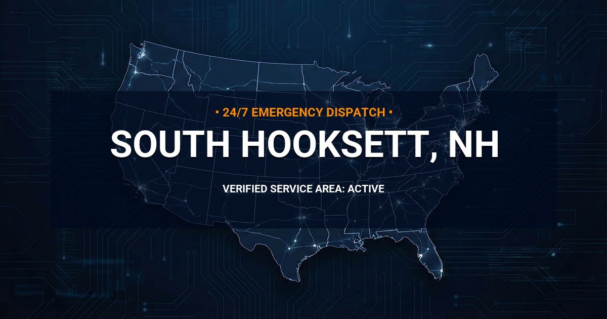 Emergency Plumbing Dispatch Map for Plumbing Services: South Hooksett, NH
