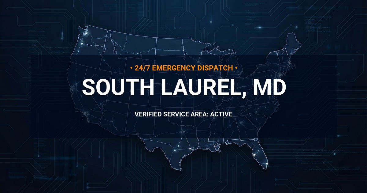 Emergency Plumbing Dispatch Map for Plumbing Services: South Laurel, MD
