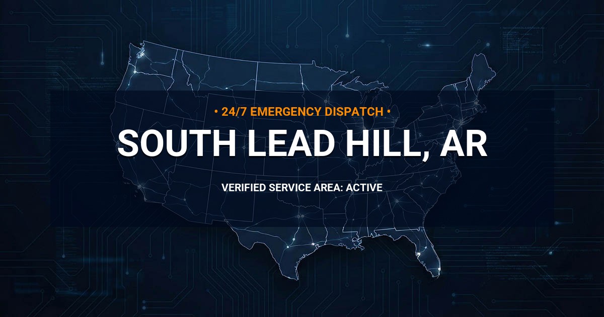 Emergency Plumbing Dispatch Map for Plumbing Services: South Lead Hill, AR