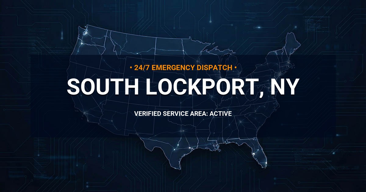 Emergency Plumbing Dispatch Map for Plumbing Services: South Lockport, NY