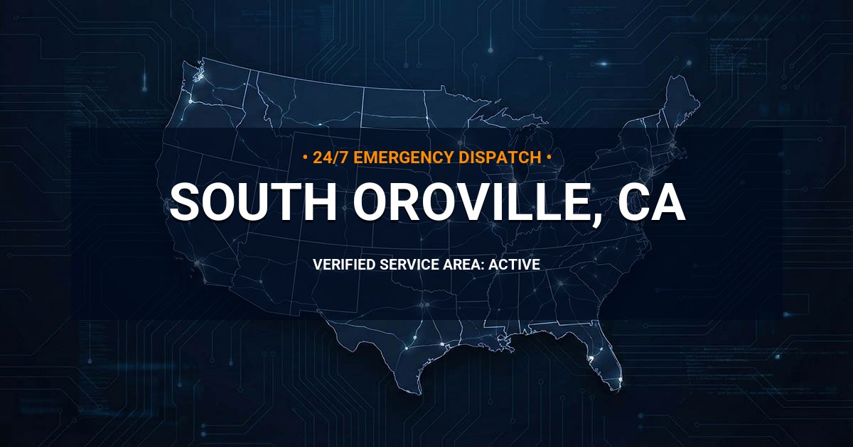 Emergency Plumbing Dispatch Map for Plumbing Services: South Oroville, CA