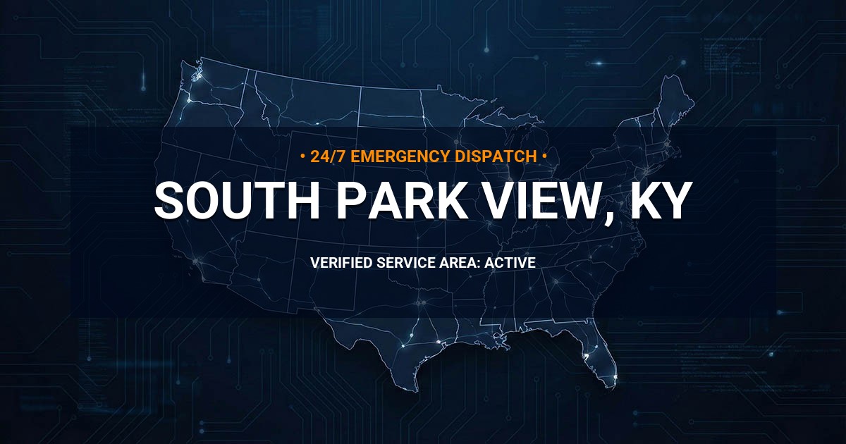 Emergency Plumbing Dispatch Map for Plumbing Services: South Park View, KY