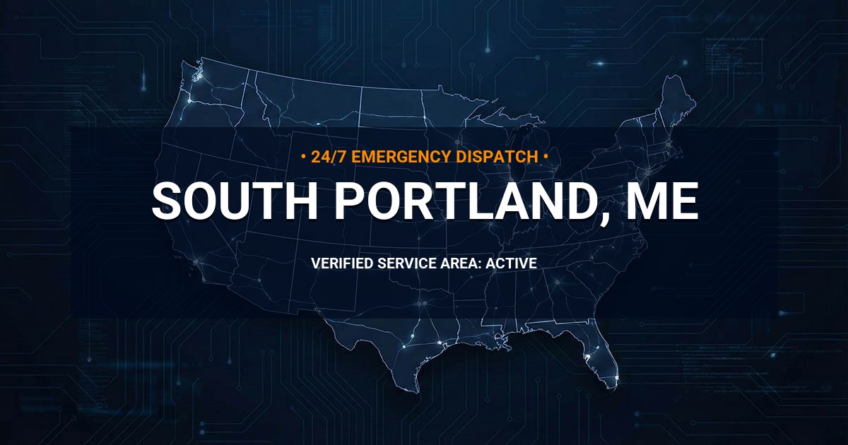 Emergency Plumbing Dispatch Map for Plumbing Services: South Portland, ME