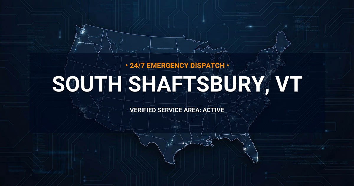 Emergency Plumbing Dispatch Map for Plumbing Services: South Shaftsbury, VT