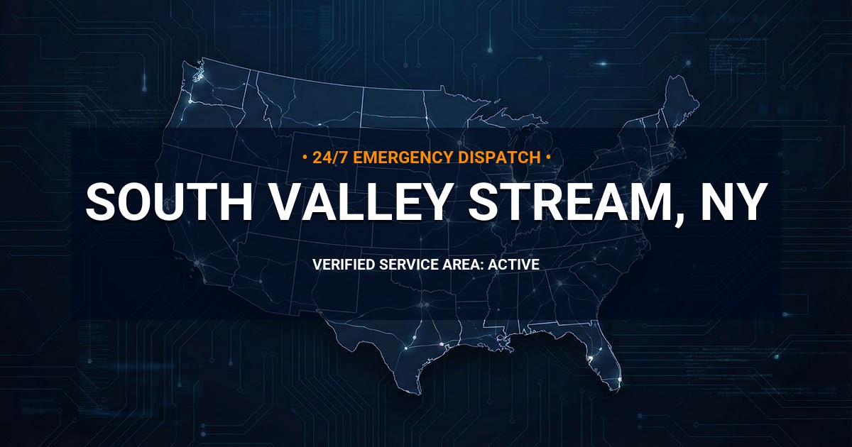 Emergency Plumbing Dispatch Map for Plumbing Services: South Valley Stream, NY