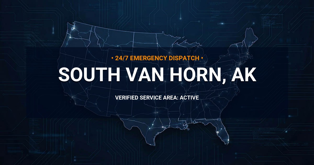 Emergency Plumbing Dispatch Map for Plumbing Services: South Van Horn, AK