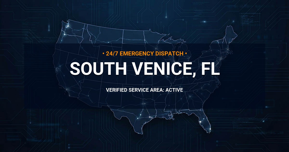 Emergency Plumbing Dispatch Map for Plumbing Services: South Venice, FL