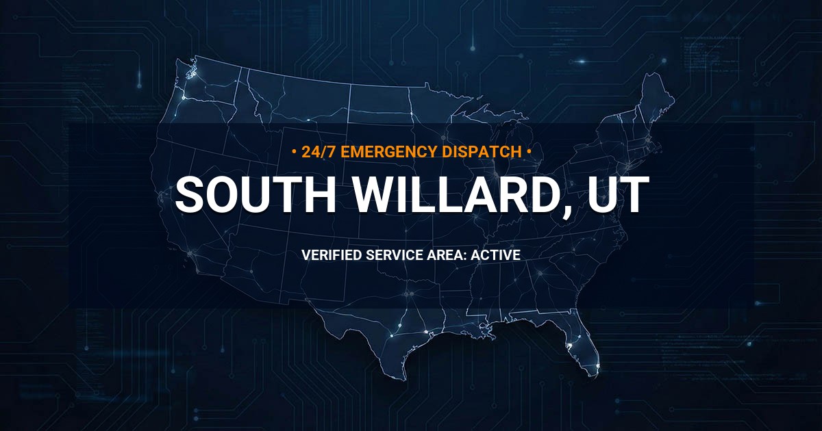 Emergency Plumbing Dispatch Map for Plumbing Services: South Willard, UT