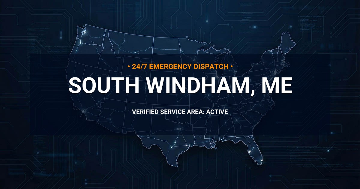 Emergency Plumbing Dispatch Map for Plumbing Services: South Windham, ME