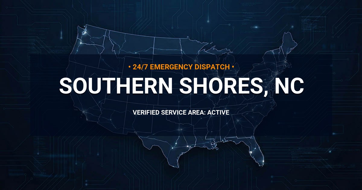 Emergency Plumbing Dispatch Map for Plumbing Services: Southern Shores, NC