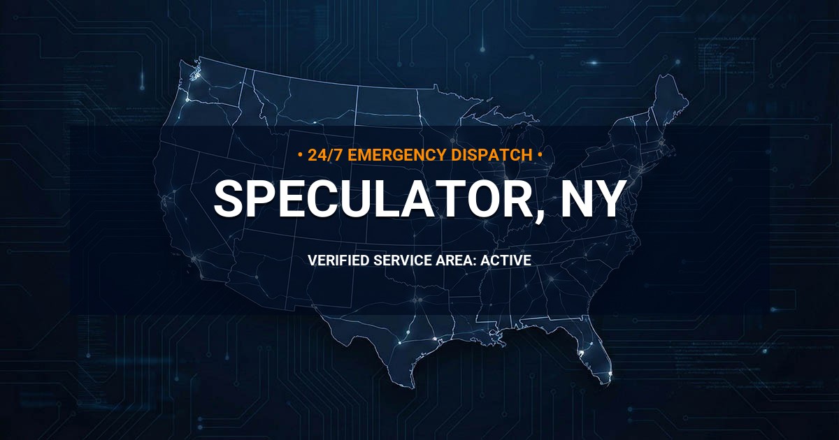 Emergency Plumbing Dispatch Map for Plumbing Services: Speculator, NY