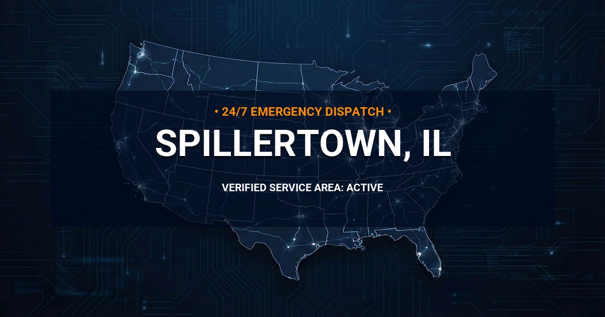 Emergency Plumbing Dispatch Map for Plumbing Services: Spillertown, IL