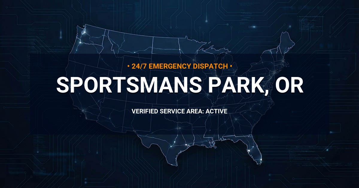 Emergency Plumbing Dispatch Map for Plumbing Services: Sportsmans Park, OR